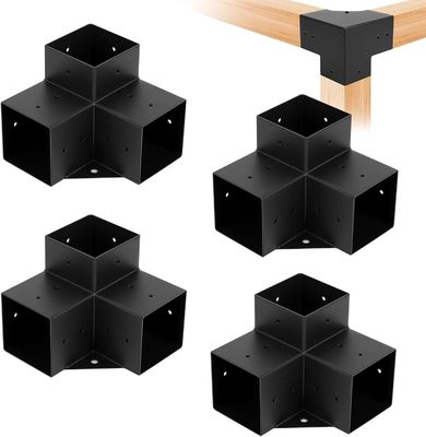 Εξωτερικό σύγχρονο σετ περγκόλα για στήριξη ξύλινο κιτ βάσης με ατσάλινα στήριγματα