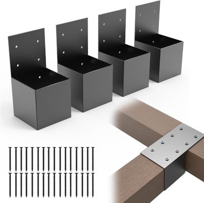 Εξωτερικά υλικά κατασκευής αυλής 3 Way Pergola Corner Bracket Metal Pergola Brackets Kits