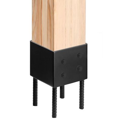 Βάση στήριξης στύλου 4x4 με αγκύρωση εδάφους για τσιμεντένιο δάπεδο